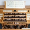 Klaviatur der Gloria Concerto Plus 3-51 mit drei Manualen und präziser Druckpunktsimulation