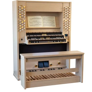 Gesamtansicht der Gloria Optimus Plus Positiv 3-45 Orgel mit 3 Manualen und Pedal