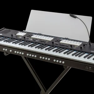 Johannus One², tragbare Digitalorgel mit Notenpult, Registerwippen und integrierten Lautsprechern